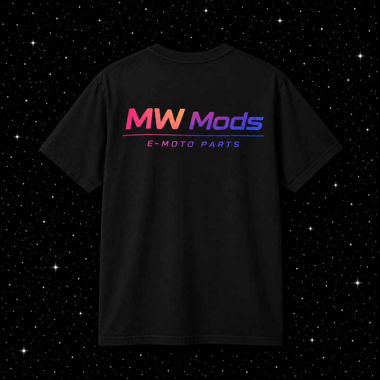 MW Mods E‑Moto Parts T-Shirt — Electric Motorcycle Parts Logo Tee