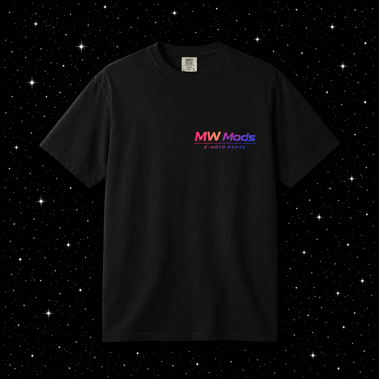 MW Mods E‑Moto Parts T-Shirt — Electric Motorcycle Parts Logo Tee