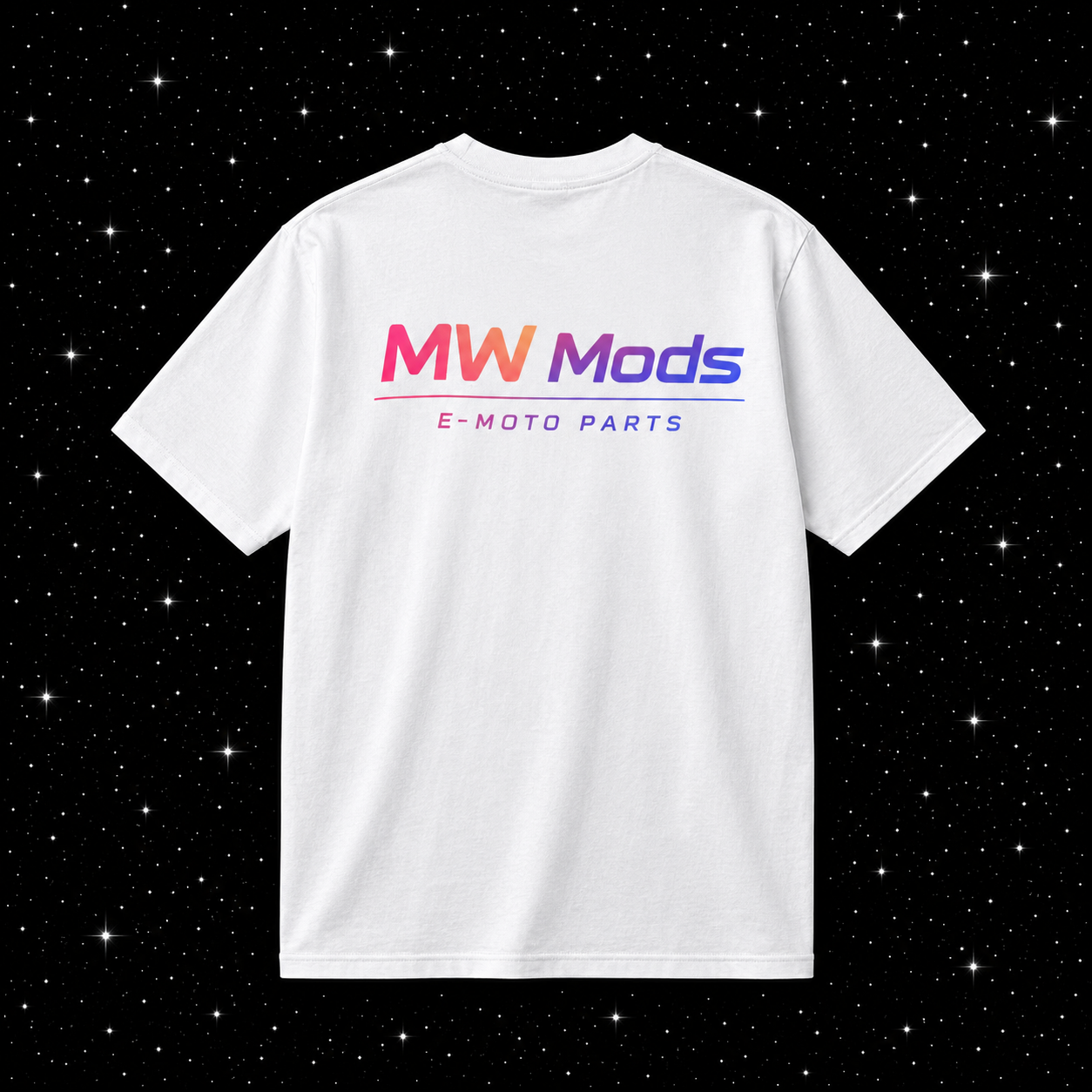 MW Mods E‑Moto Parts T-Shirt — Electric Motorcycle Parts Logo Tee